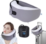 כרית צוואר אורטופדית לטיסה עם מסיכת עיניים